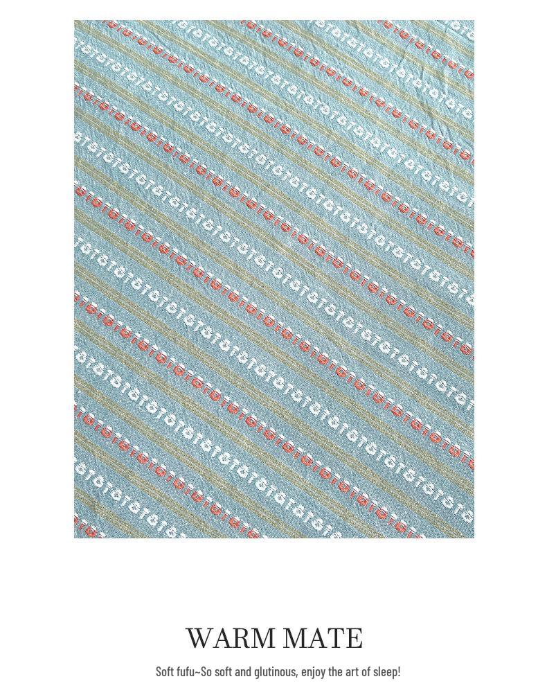 G5Z Хлопковый комплект пододеяльника с окрашенной в полоску пряжей - 4 предмета, Всесезонное постельное белье для общежитий