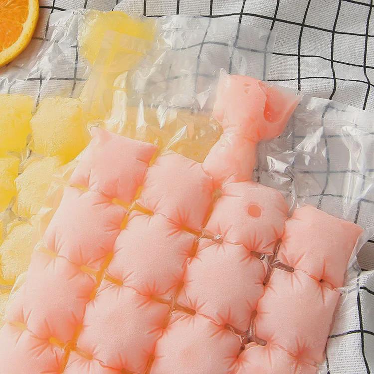 Self-Sealing Disposable Ice Cube Bags, Passion Fruit Edible Ice Mold for Home