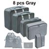 7/8 Pcs Set Travel Organizer Storage Bags Suitcase Storage Luggage Clothes Sorting Organizer Set Portable Clothes Shoe Pouch Set
