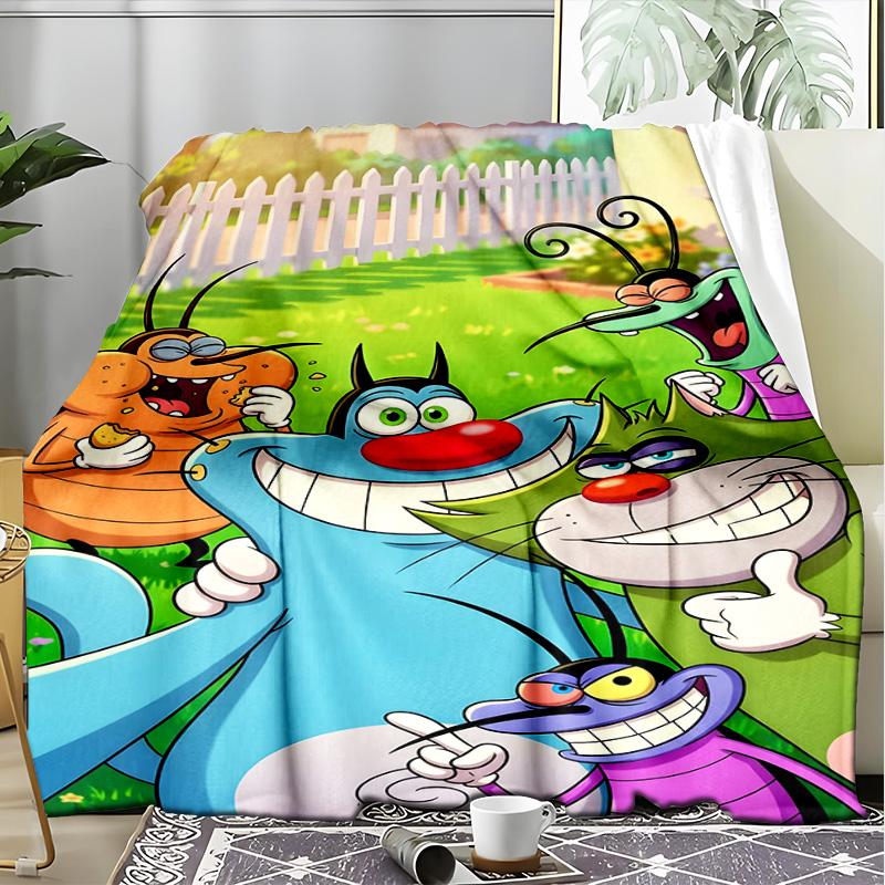 1PC Cockroaches Flannel Blanket, Use for Birthday/Holiday Gift, Soft Blanket for Sofa/Bed/Camping/Office/Tourism Use,All Seasons