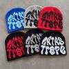 Trendy High Top Knitted Hat With Letter Graphics For Fall Winter Streetwear