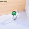 Красочные драгоценности Креативное кольцо с бамбуковым узлом Женское кольцо Искусственный нефрит Регулируемое открытое кольцо