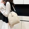 Summer Popular Fashion Versatile Simple Solid Color Student Schoolbag Going Out Commuting Versatile Backpack Women
