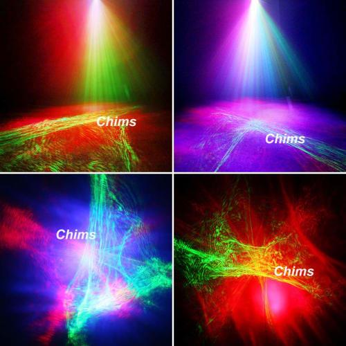 Chims Party Laser Lighting Stage Decoration Projection Light, Arctic Aurora RGB Nebula Galaxy Starry Sky Wave Pattern LED Stage Lighting Projector Sys
