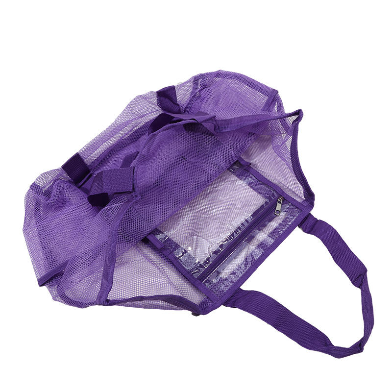 Пляжные сумки для женщин, летние, для путешествий, сетчатая сумка-тоут с большим внутренним карманом, песозащитная, плетеная, на плечо, ручная сумка