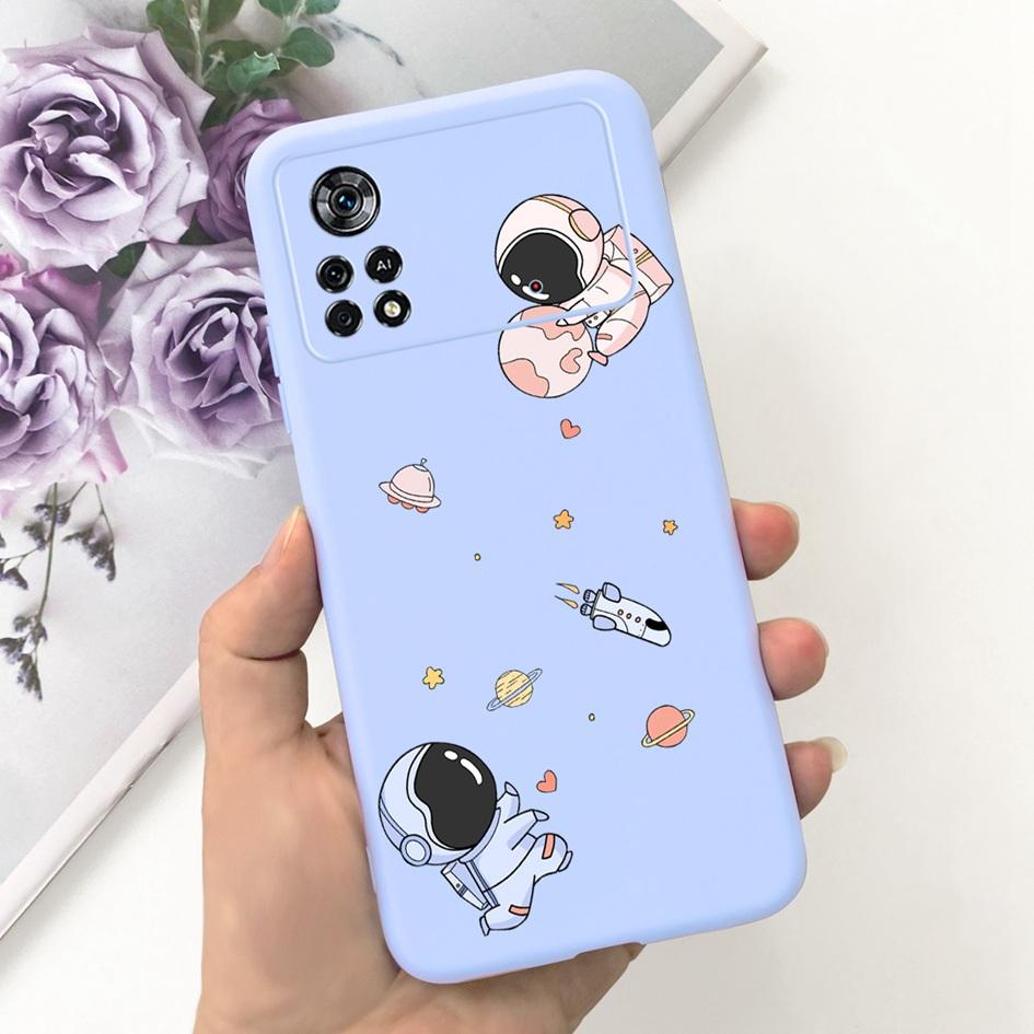 For Xiaomi Poco X4 Pro 5G Case Cute Astronaut Shockproof Silicone Soft Funda Phone Cover For Xiomi Poco X4 Pro Protective Bumper