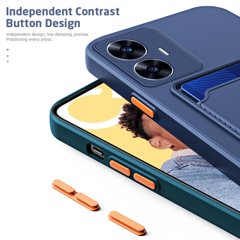 Силиконовый чехол-кошелек с отделением для карт A98 для Oppo A98 A1 5G A58 A78 A17K A57 A77 A16 A55 A54, защита камеры ярких цветов, противоударная мягкая задняя крышка