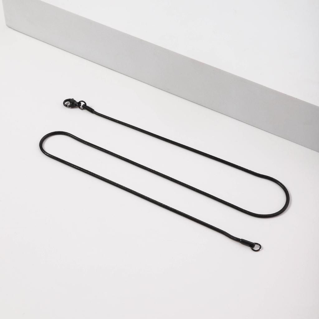 Круглая змеиная цепочка из нержавеющей стали, цепочка в виде змеиной кости, пружинное ожерелье из титановой стали, простая персонализированная ключичная цепочка