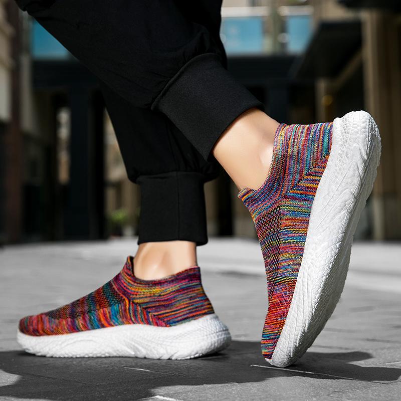 Summer Men's Shoes Super Breathable Fly Woven Socks Casual Shoes Lightweight And Comfortable High-quality Men's Casual Shoes