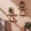 Высококачественные деревянные настенные полки Современный декор дома Винтажный богемный настенный декор Деревянная плавающая полка Подарок
