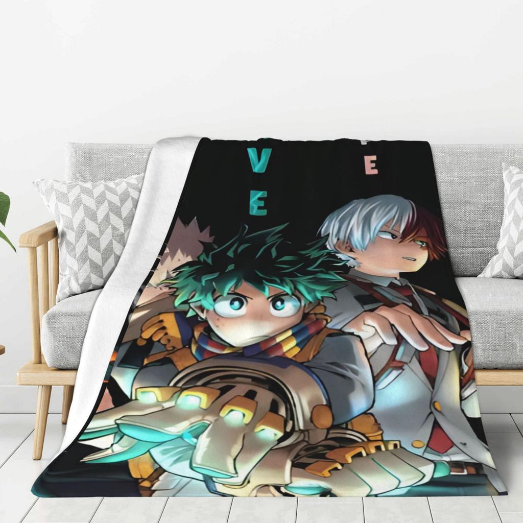 Моя геройская академия Мультяшный плед Теплые флисовые одеяла Мягкое и удобное одеяло Домашнее дорожное одеяло Подарок на день рождения