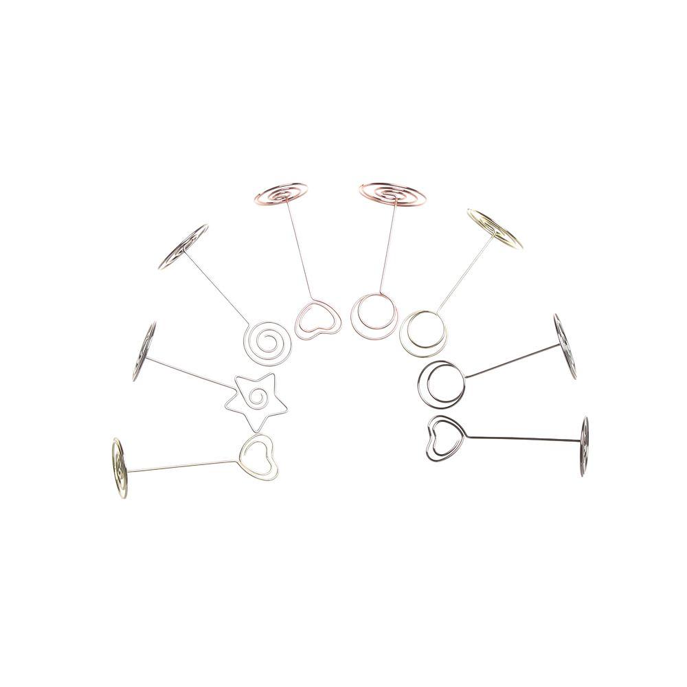 Decoration Heart Shape Wedding Supplies Clamps Stand Table Numbers Holder Place Card Photos Clips