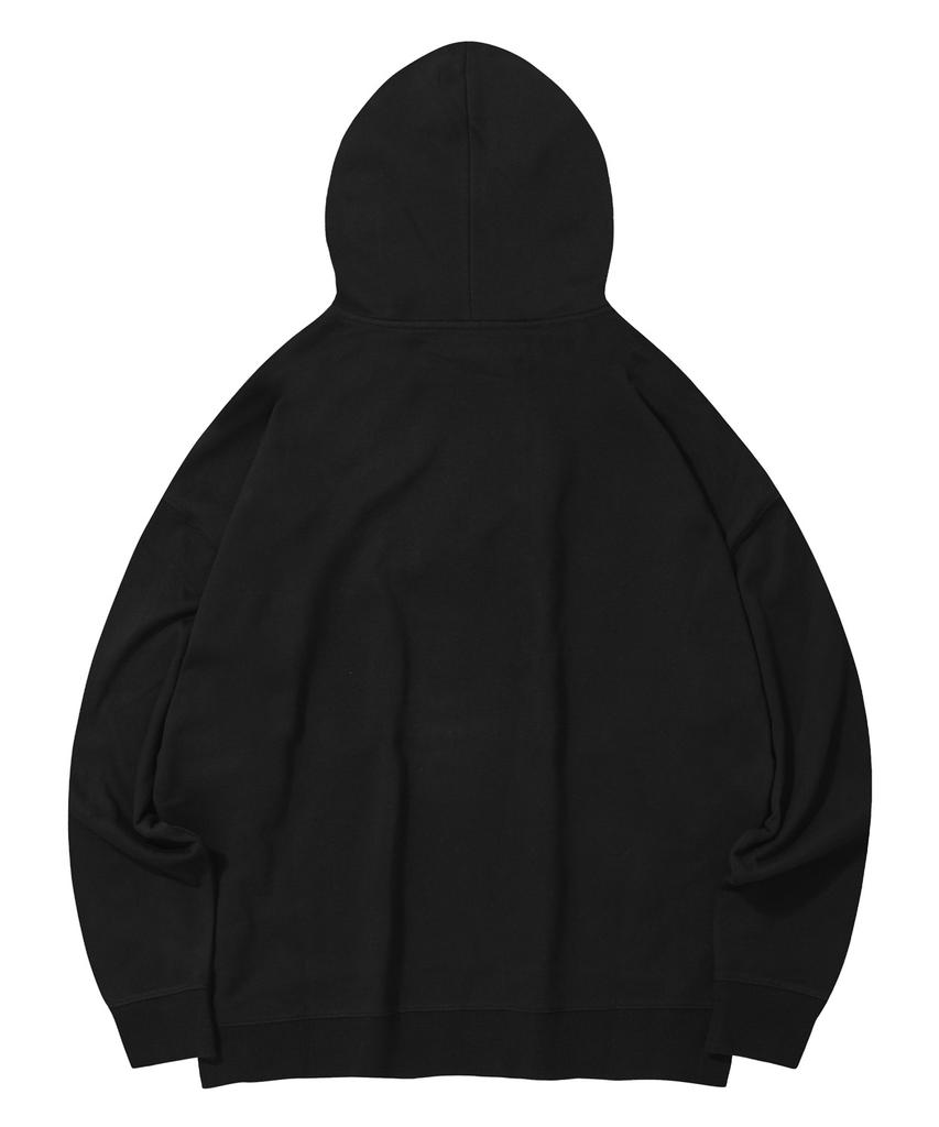 [M~4XL] Оригинальная толстовка с логотипом-штрихом_Черная