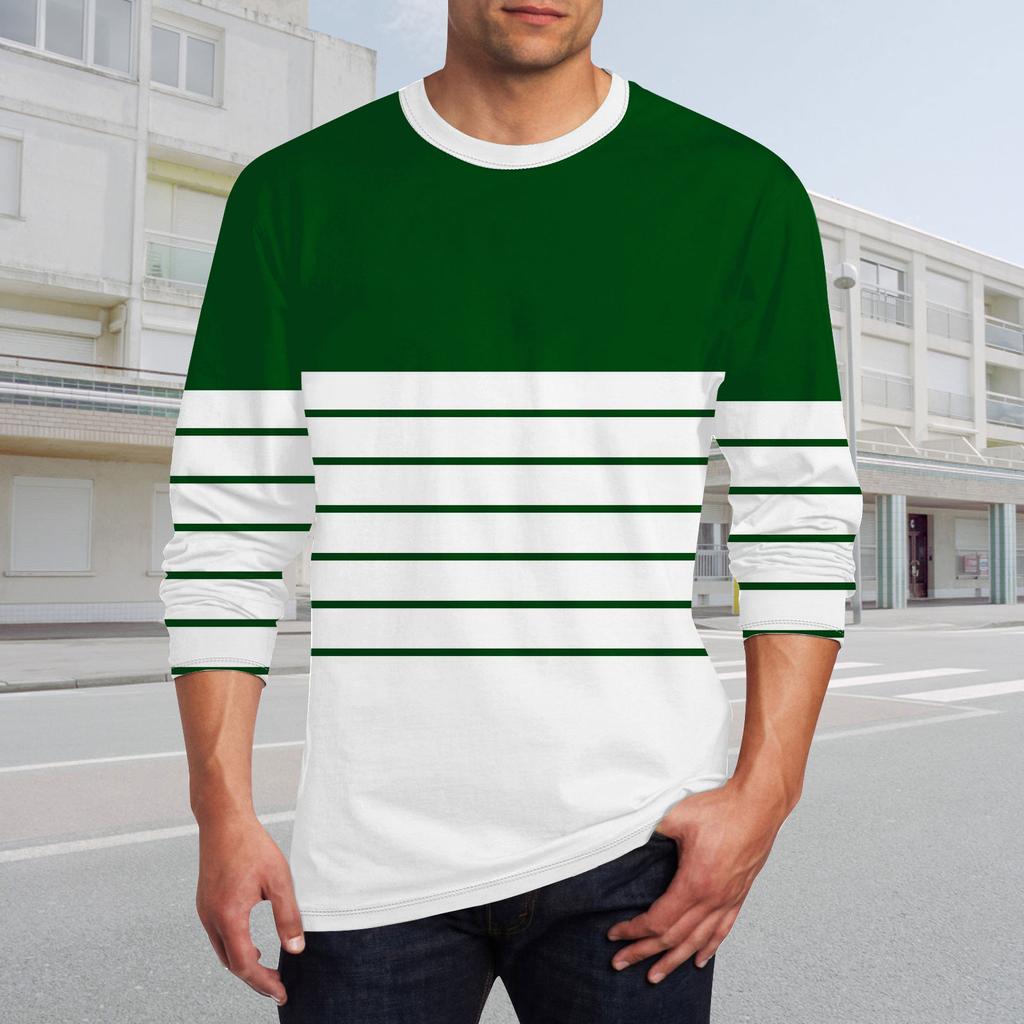 Men's T Shirt O-Neck Clothing Apparel Outdoor Long Sleeve Print Fashion Designer Vintage
