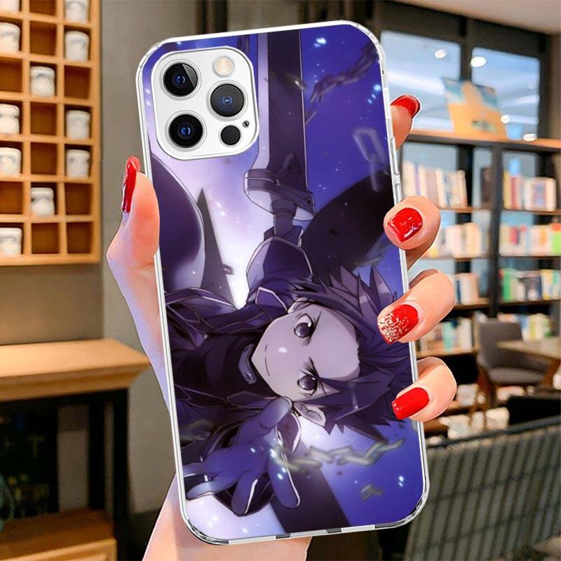 Sword Art Online Anime Cover Phone Case For iPhone 16 17 Air 15 14 Pro Max 16E Phone Case 13 Mini 12 11 7 SE 8 Print Pattern Fit