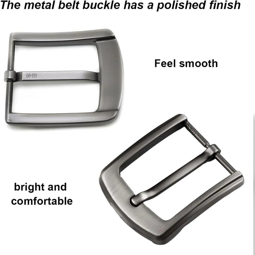 40mm Zinc Alloy Men's Casual Belt Buckle End Bar Heel Bar Buckle Single Pin Half Buckle for Leather Craft Jeans Webbing