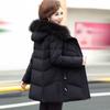 Fashionable Mom's Winter Cotton Jacket with Faux-fur for Middle-aged and Elderly Women
