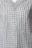 Women's Fashionable Stylish Hijab Sweater Gray Openwork Perforated Knitwear Sweater
