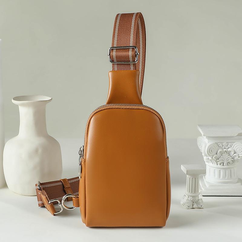 Простые модные и универсальные мужские и женские модели, маленькая нагрудная сумка, женская сумка, мягкая кожаная женская сумка через плечо, роскошный минималистский дизайн