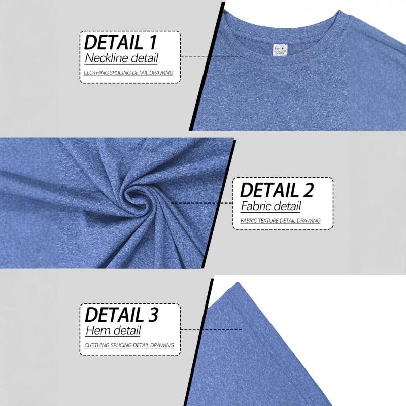 Mens Breathable Slim Fit Crew Neck T-Shirt Gym Running Casual Wear Youth Active Lifestyle