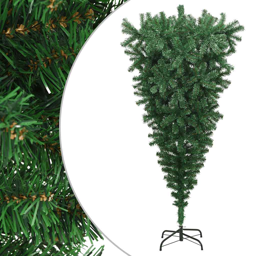 Artificial Inverted Christmas Tree with Stand Green 180 cm