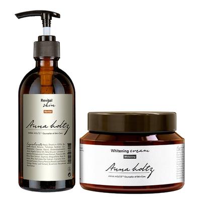 Женщины Девочки Dakto Skin 300 мл Отбеливающий отбеливающий крем 420 г 2 типа Набор для протирания точечных пятен Косметика