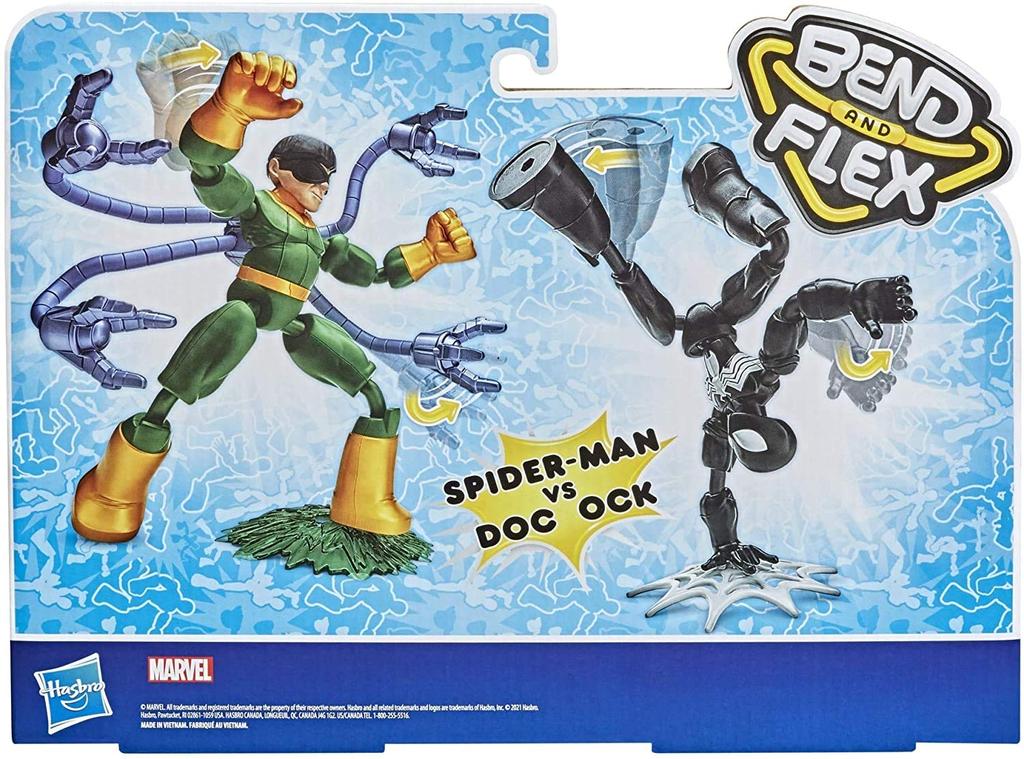 Hasbro Collectibles Marvel Bend And Flex Vs Pack Marvel Black Suit Doc Ock Action Figure Toy Flexible Figure Ages - Spider-Man Spider-Man Vs. 6" 4+