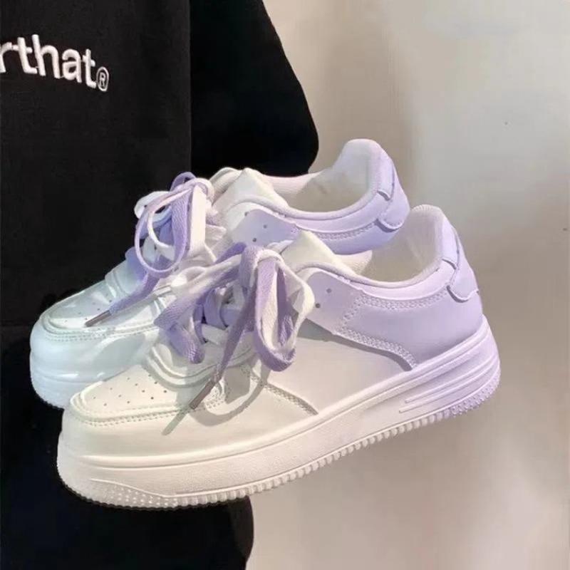 Fashion Casual Vulcanized Shoes 2024 Spring and Autumn New Versatile Breathable Board Shoes Thick Sole Anti Slip Sports Women's Shoes