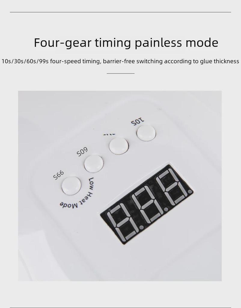 Лампа для ногтей SUNx5 Plus Sunshine: 4-скоростная светодиодная лампа для фототерапии и нанесения лака на ногти высокой мощности