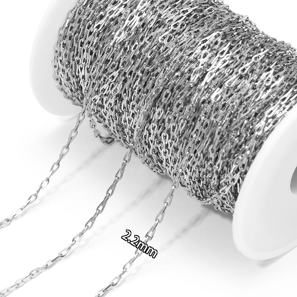 1 Meter Stainless Steel Tough U Shape Chains for DIY Handmade Bracelets Necklace Jewelry Findings Body Chain Earrings Making