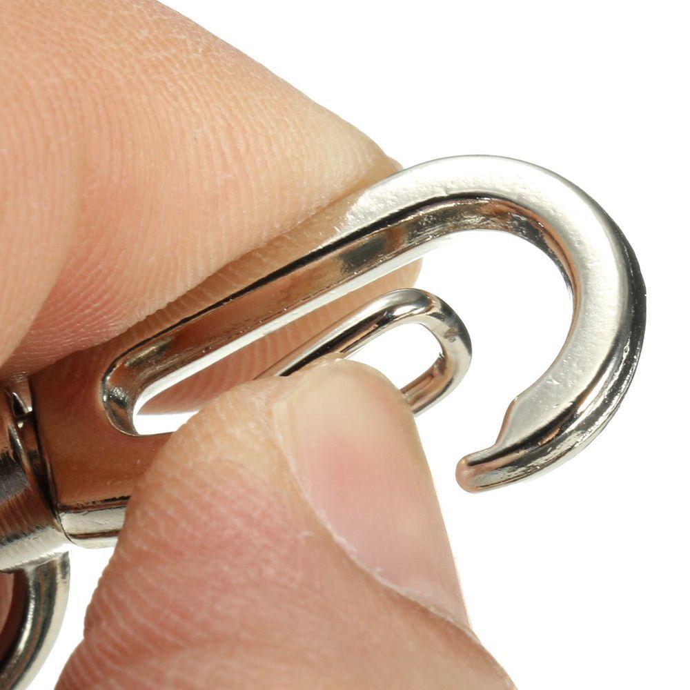 High Resilience Elastic Keychain Badge Reel Metal Safety Burglar Trinket ID Card Holder Key Buckle