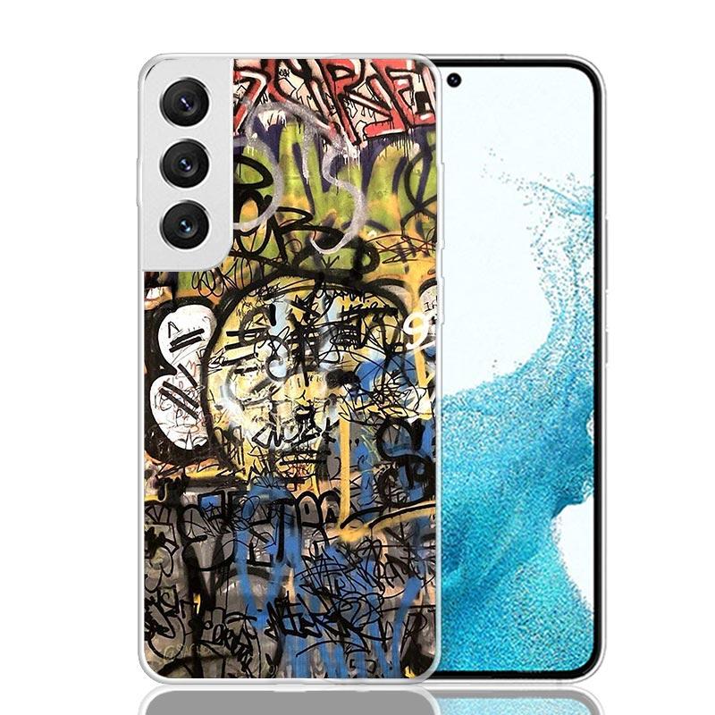 Graffiti Fashion Cool Phone Case For Samsung Galaxy S26 Ultra S23 S24 S25 Edge S20 FE S21 S22 Plus Soft Print Shell Cover Fundas