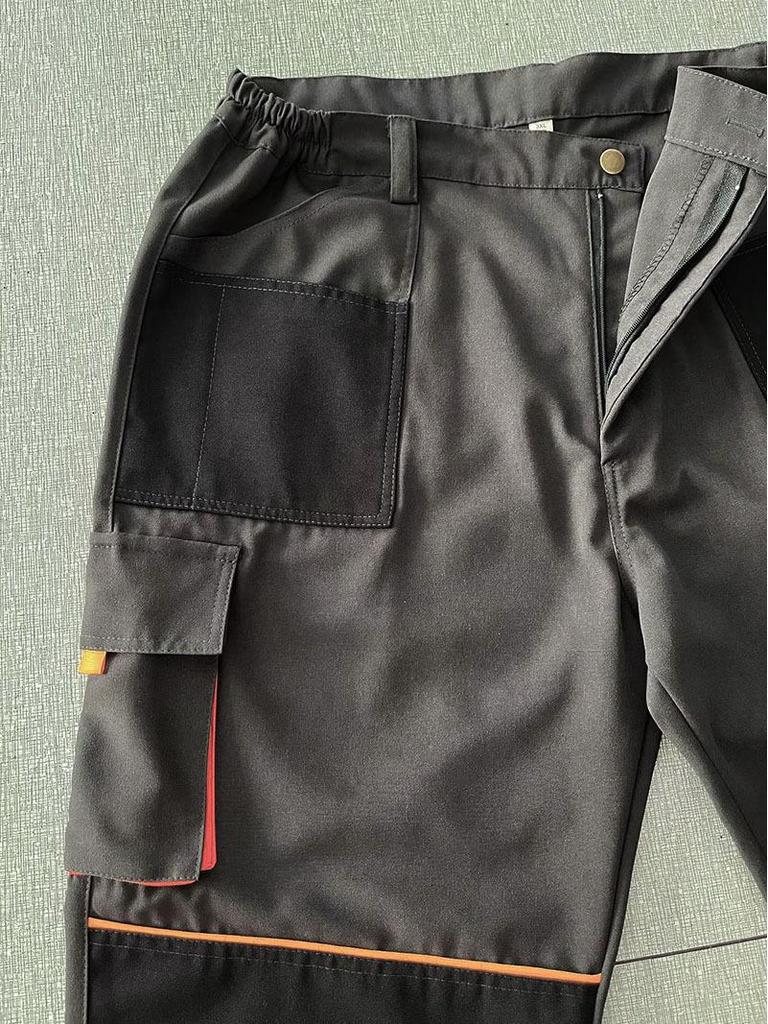 Men's Multi-Pocket Workwear Set: Wear-Resistant, Automotive Repair Jumpsuit with Logo