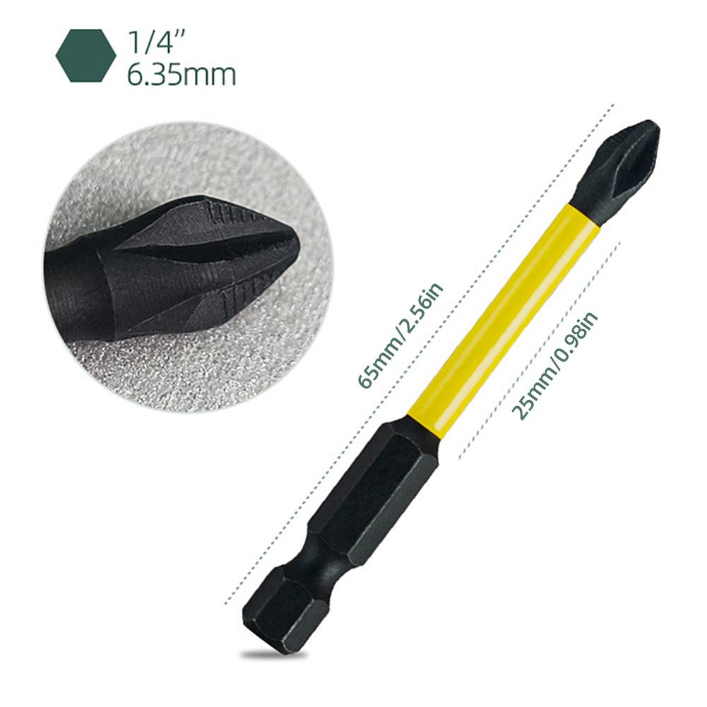 Набор из 10 магнитных бит для отверток 65 мм для электроинструментов