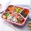4 Compartments Fork Leak-Proof Microwave Bento Box Lunch Box Adult Lunch Containers Toddler Convenience Small Tools Accessory