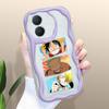 Милый мультяшный узор, кремовая текстура, мягкий силиконовый чехол с волнистыми краями, чехол для телефона для Vivo