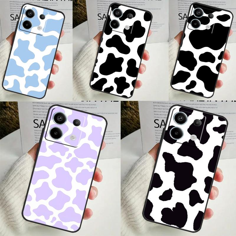 Cow Print Case For Xiaomi Redmi Note 13 12 11 8 9 10 Pro Note 12S 11S 10S Redmi 12 10C 12C 13C Cover