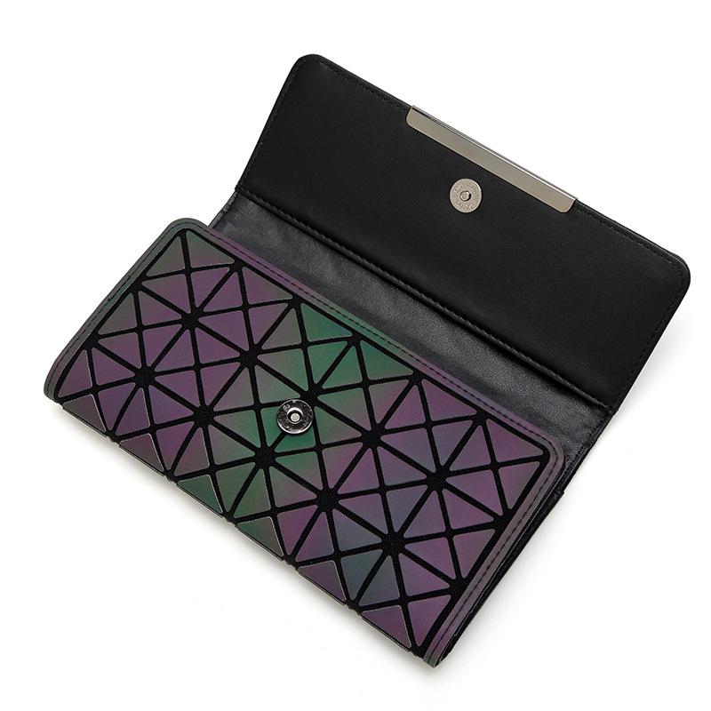 Brand Women Wallet Clutch Luminous Long Purse Ladies Cards Bag Fashion Geometric Female Bags