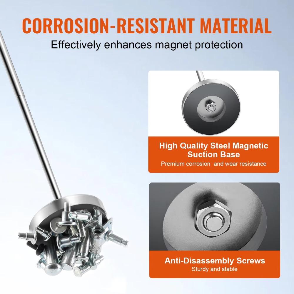Retractable Magnetic Pickup Tool Telescoping Magnet Sweeper Screws Parts Finder Workshop