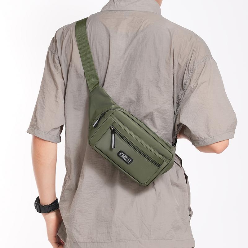 Мужская поясная сумка для активного отдыха, многофункциональная, износостойкая, водонепроницаемая, большой вместимости, нейлоновая нагрудная сумка, сумка для мобильного телефона