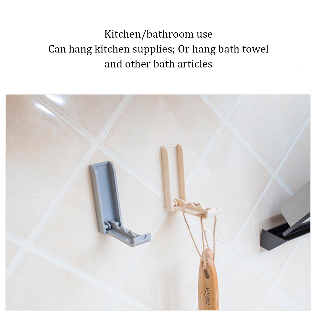 Складной крючок для ванной комнаты, настенная вешалка, самоклеящиеся невидимые держатели для хранения одежды, аксессуары для одежды
