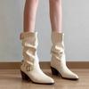 Autumn and winter new pointed boots women's boots thick heel high tube but knee boots high heel women's shoes