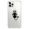 Cartoon Cute Cat Shockproof Phone Case For Iphone 12 13 Mini 11 Pro Max Xr X Xs Max 7 8 6 6s Plus Se 2020 Clear Soft Back Cover
