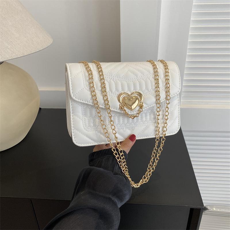 Женская сумка Модная цепочка Сумка на плечо Зарубежный стиль Сумка-мессенджер Модная универсальная Любовь Маленькая квадратная сумка Тренд