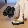 Крутые тапочки женская летняя одежда 2025 новые повседневные пляжные сандалии на платформе ленивая мода для беременных женщин одно слово перетаскивание