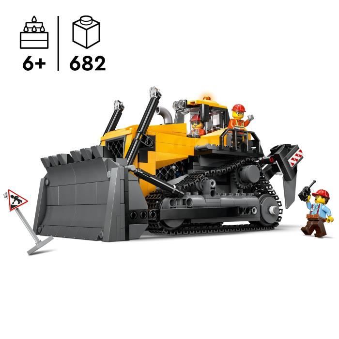 LEGO City 60466 Le Bulldozer Jaune - Jeu De Construction Dès 8 Ans