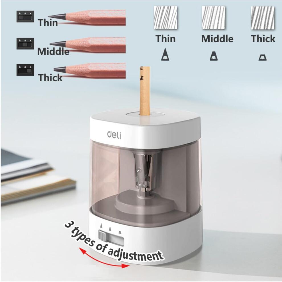 Electric Pencil Sharpener,2 Year Warranty,3 Sharpening Settings,Battery Or 2A USB Power Supply,5,000 Times for Tungsten Steel Blade,6-8mm Diameter