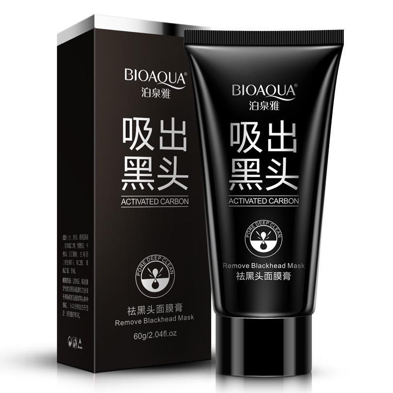 Bioaqua Черная Грязь Маска для Лица Глубокое Очищение Очищающая Удаление Черных Точек Маска для Лица Клубничный Нос Средство от Акне Отбеливающая