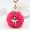 Angel Pom-Pom Keyring Bag Charm Faux DIY Pom-Pom Keyring Accessory