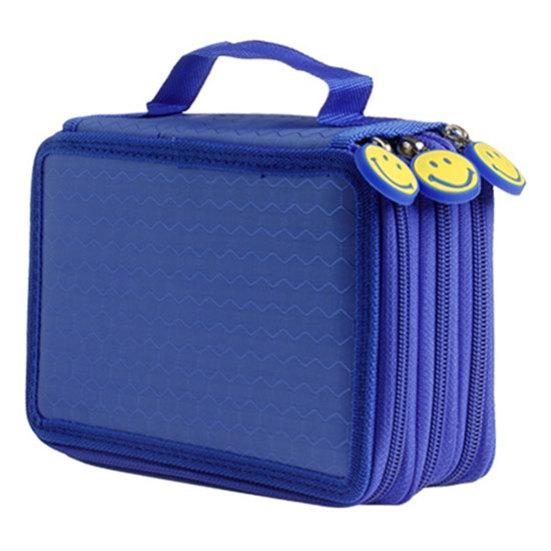 Large Capacity 3 Layer 52 Holes Student Pen Pencil Storage Zipper Case Holder